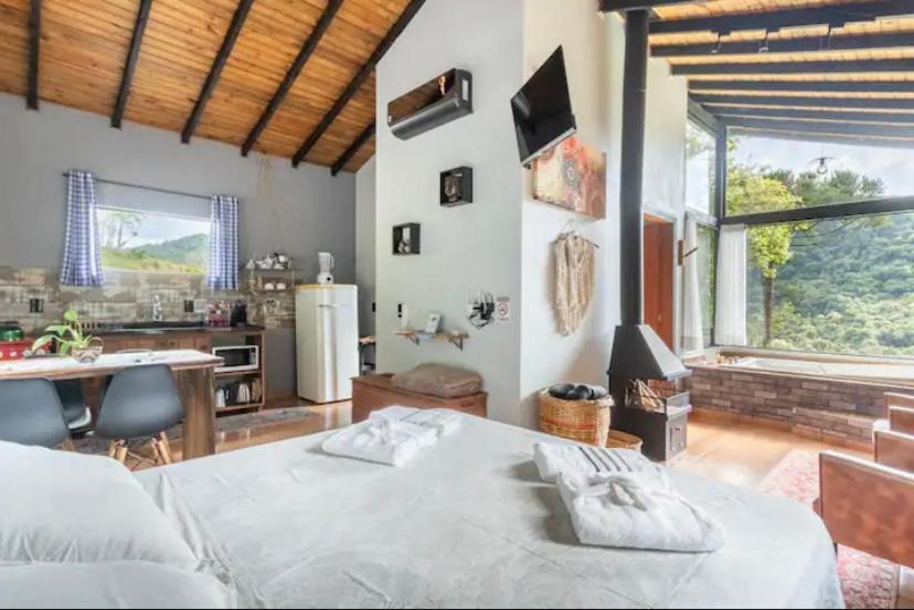 Cabana Sassafras Com Hidromassagem Alfredo Wagner Exterior foto
