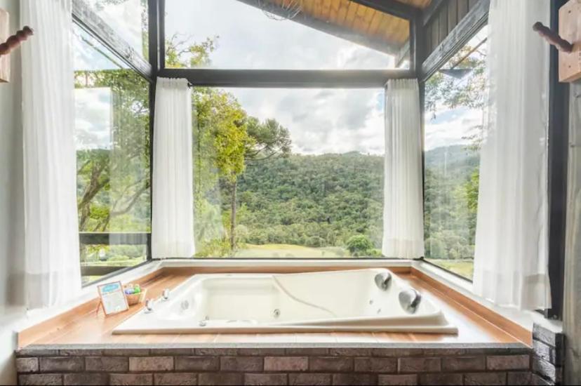 Cabana Sassafras Com Hidromassagem Alfredo Wagner Exterior foto